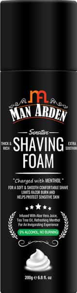 Man Arden Shaving Combo - After Shave Balm 100Ml + Shaving Brush + Shaving Foam 200Ml