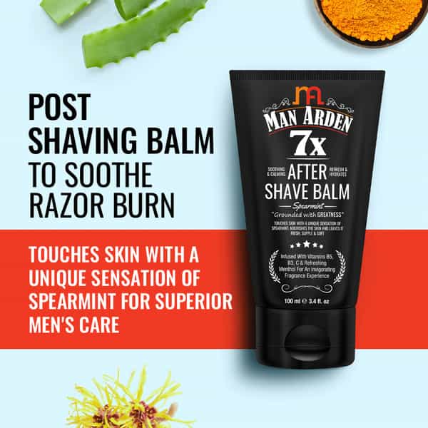 Man Arden Shaving Combo - After Shave Balm 100Ml + Shaving Brush + Shaving Foam 200Ml