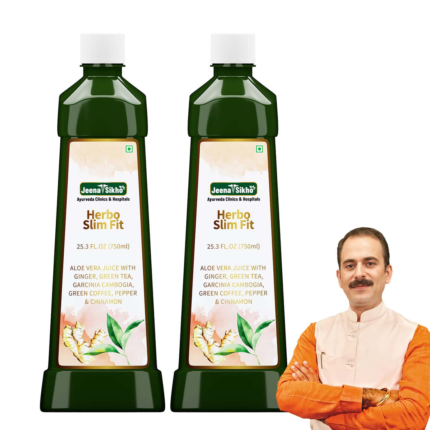 Jeena Sikho Herbo Slim Fit Juice | For Weight Loss & Healthy Weight Management - 750ml (pack Of 2)