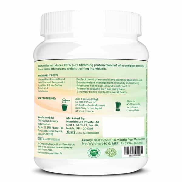 Sos Nutrition Slimming Women Whey Plant Protein Weight Loss Herbs Multivitamins Strawberry Shake