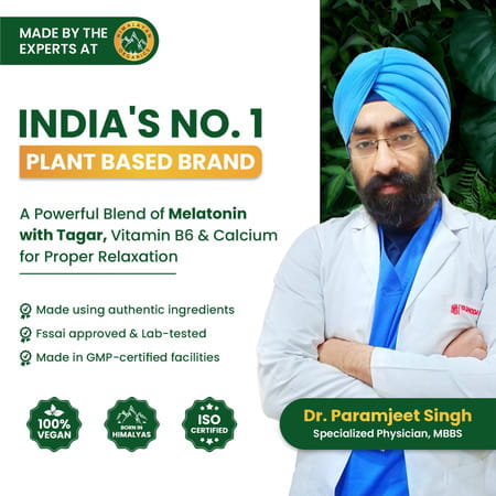 Vlado'S Himalayan Organics Melatonin 10mg + Tagar 250mg Supplement - 60 Veg Tablets