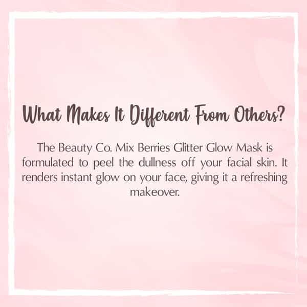 The Beauty Co. Mix Berries Glitter Glow Mask For Instant Glow On Face 100 Gm | Peel Off Mask