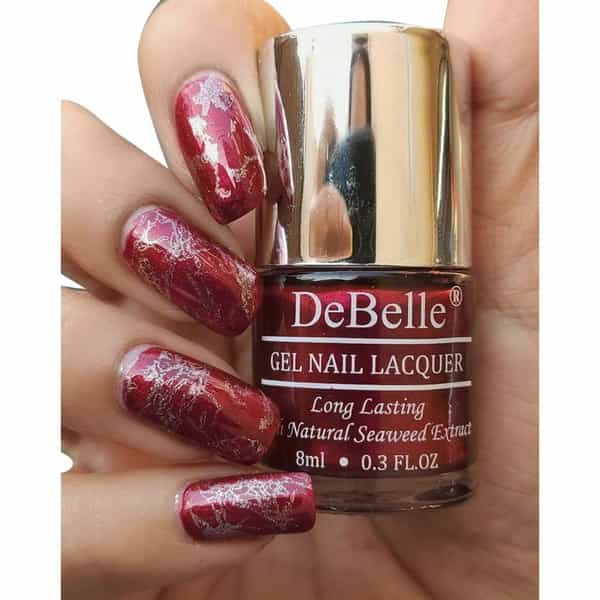 Debelle Gel Nail Lacquer Antares Deep Maroon Pearl Nail Polish-8Ml