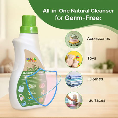Herby Angel Multipurpose Cleanser | Babies Clothes Toys & Utensils | Antibacterial | Organic - 500ml