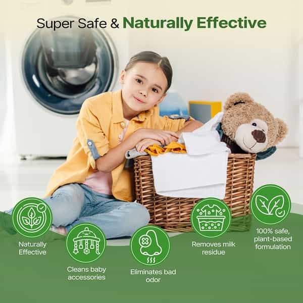 Herby Angel Multipurpose Cleanser | Babies Clothes Toys & Utensils | Antibacterial | Organic - 500Ml