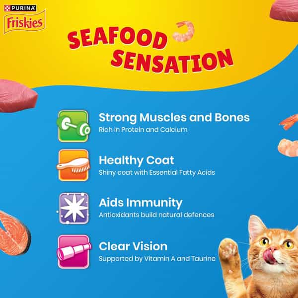 Purina Friskies Seafood Sensations Adult Dry Cat Food | 6Kg