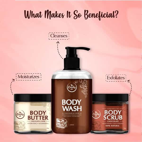 The Beauty Co. Choco Cleansing-Exfoliating-Moisturizing Cem Kit Gift Set With Box