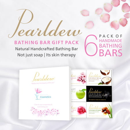 Pearldew Handmade Bathing Bar (75 Gm X 6) | Combo Pack Of 6 (Pack Of 1)