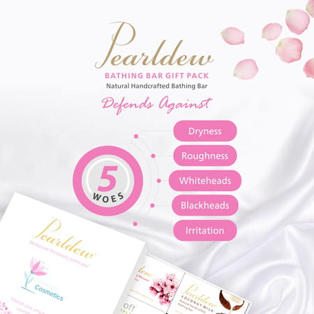 Pearldew Handmade Bathing Bar (75 Gm X 6) | Combo Pack Of 6 (Pack Of 1)