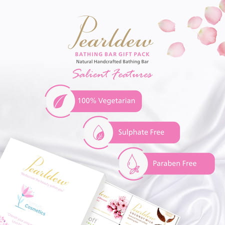 Pearldew Handmade Bathing Bar (75 Gm X 6) | Combo Pack Of 6 (Pack Of 1)