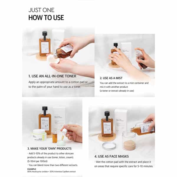 B.o.m Just One Artemisia Capillaris Extract - Facial Toner With 100% Herbal Extract - 150Ml