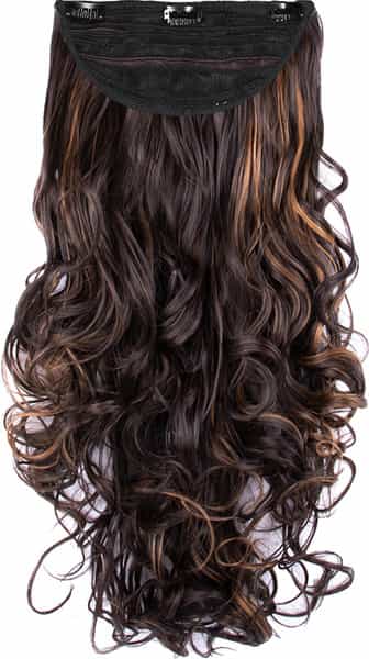 Streak Street Clip-In 24" Semi-Wavy Mix Brown Hair Extensions