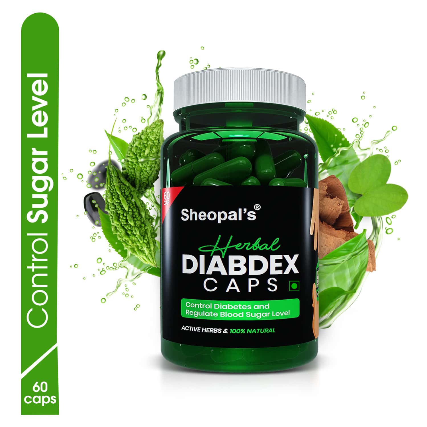 Sheopal'S Herbal Diabdex Capsule To Control Diabetes And Regulate Blood Sugar Level 60 Caps