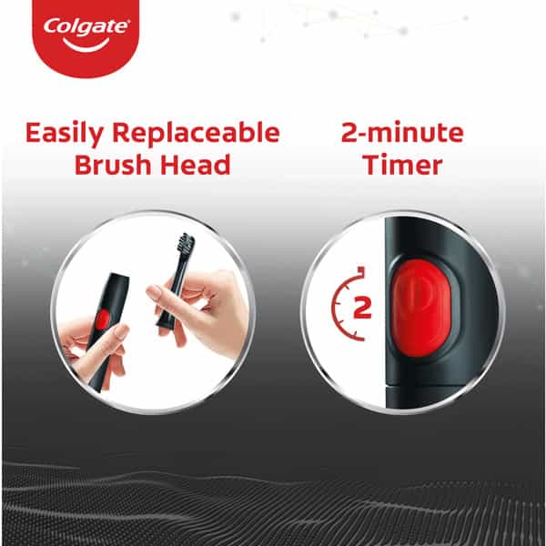 Colgate Proclinical 150 Charcoal Sonic Battery Powered Electric Toothbrush