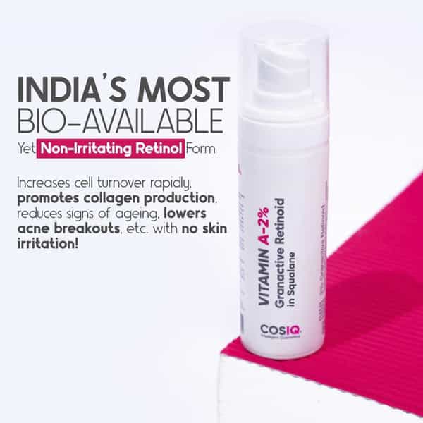 Cos-Iq A-2% Granactive Retinoid In Squalane 30 Ml | Only 4 Ingredients Vit-A Anti Ageing Retinol