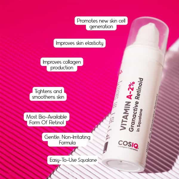 Cos-Iq A-2% Granactive Retinoid In Squalane 30 Ml | Only 4 Ingredients Vit-A Anti Ageing Retinol