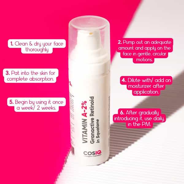 Cos-Iq A-2% Granactive Retinoid In Squalane 30 Ml | Only 4 Ingredients Vit-A Anti Ageing Retinol