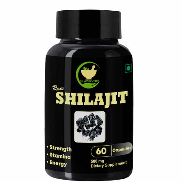 Fij Ayurveda Raw Shilajit/Shilajeet Extract Capsule - 60 Capsules