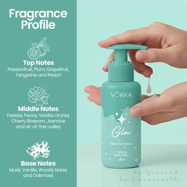 Vokka Glow Perfume Body Lotion 50Ml | Bright Fruity Floral Fragrance