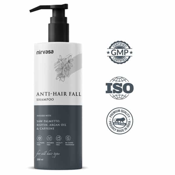 Nirvasa Anti Hair Fall Shampoo For Hair Growth & Hair Fall Control Biotin & Caffeine (200 Ml)