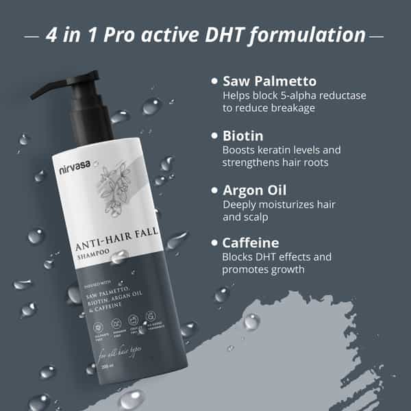 Nirvasa Anti Hair Fall Shampoo For Hair Growth & Hair Fall Control Biotin & Caffeine (200 Ml)