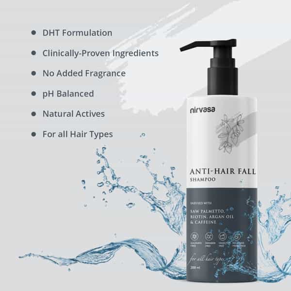 Nirvasa Anti Hair Fall Shampoo For Hair Growth & Hair Fall Control Biotin & Caffeine (200 Ml)