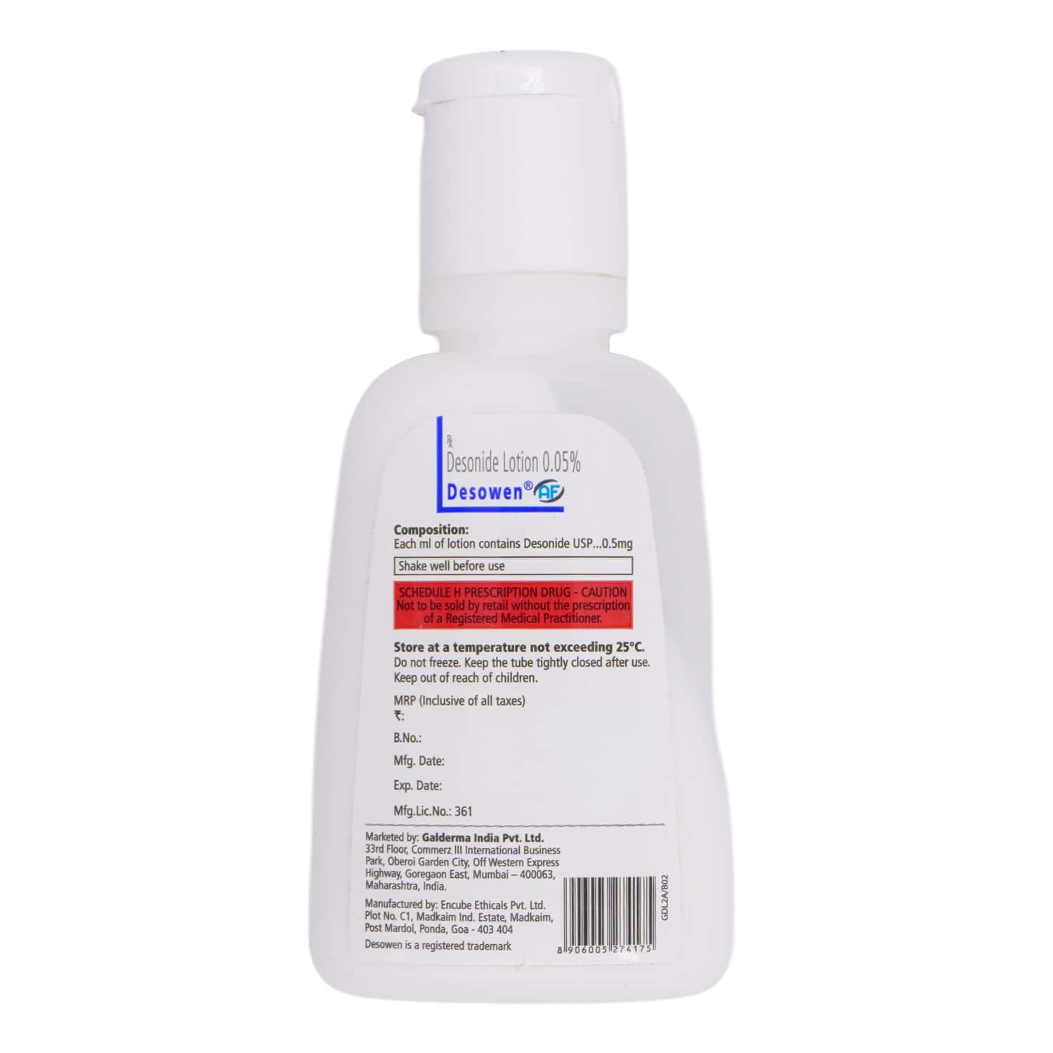 DESOWEN AF 0.05% BOTTLE OF 50ML LOTION