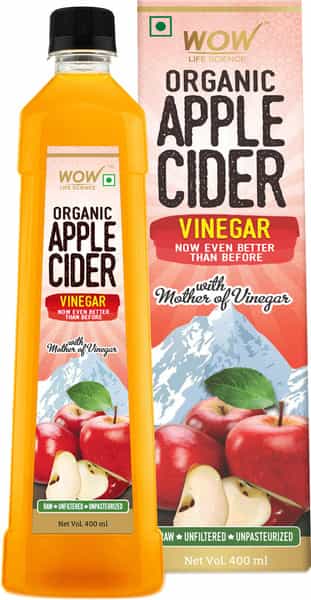 Wow Life Science Organic Apple Cider Vinegar (400 Ml)
