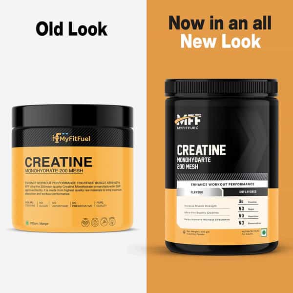 Myfitfuel Micronized Creatine Monohydrate (200 Mesh - Easily Absorbed By Body) | 400 G | Natural