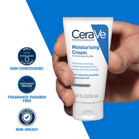 Cerave Moisturizing Cream For Dry To Very Dry Skin - 50ml