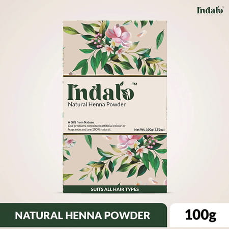 Indalo Natural Henna Powder For Hair Color And Hair Care 100g (pack Of 2)