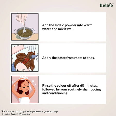 Indalo Natural Henna Powder For Hair Color And Hair Care 100g (Pack Of 2)
