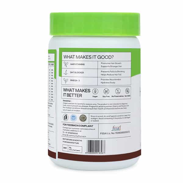 Oziva Plant Based Hair Vitamins (Pack Of 2) | Hair Vitamins For Hair Growth