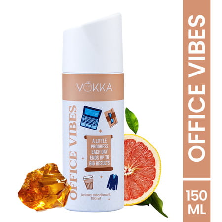 Vokka Office Vibes Deodorant Body Spray For Men & Women 150ml | Daily Use Unisex Long Lasting Deo