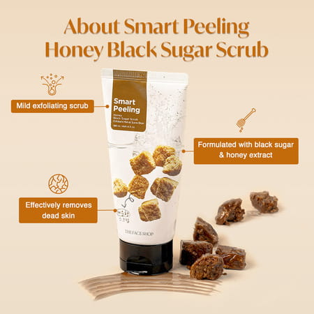 The Face Shop Smart Peeling Honey Black Sugar Scrub