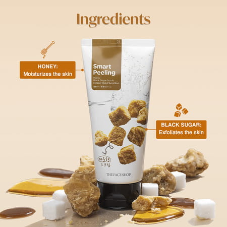 The Face Shop Smart Peeling Honey Black Sugar Scrub