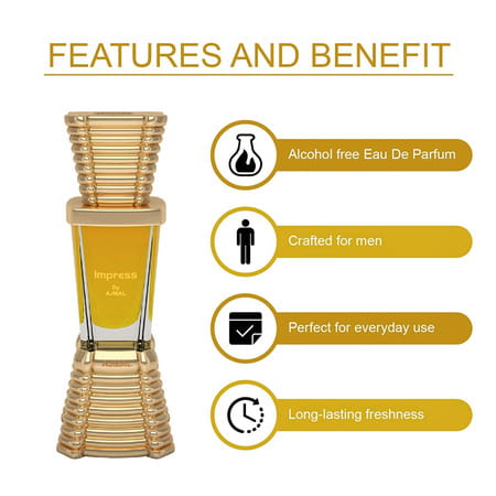 Ajmal Wisal Dhahab Edp 50ml Perfume For Men And Impress Cp Oil Alcohol-Free Attar 10ml For Men