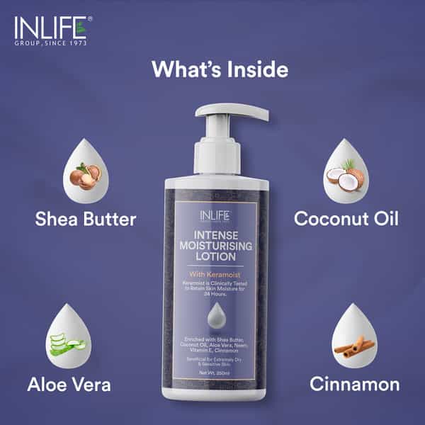 Inlife Intense Moisturizing Lotion For Face Very Dry Skin And Body Ultra Hydrating Moisturizer-250Ml