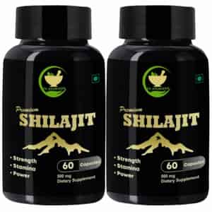 Fij Ayurveda Premium Shilajit/shilajeet Extract Capsule|strength & Stamina - 500mg 60 Nos | 2 Pack