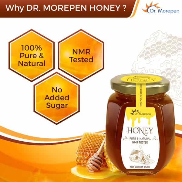 Dr. Morepen Natural Nmr Tested Honey- 250Ml & Tulsi Drop For Immunity - 30Ml- Natural Immunity Kit