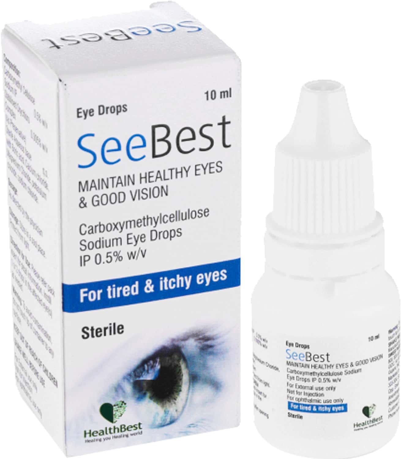 Healthbest Seebest Eye Drops|Tired & Itchy Eyes|Maintain Healthy Eyes & Good Vision|(2x 10ml)