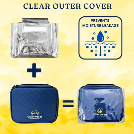 Outer Woods Insulin Cooler Bag Plus With 2 Ice Gel Packs | 12+ Hrs Cooling | Insulin Carrier - Navy