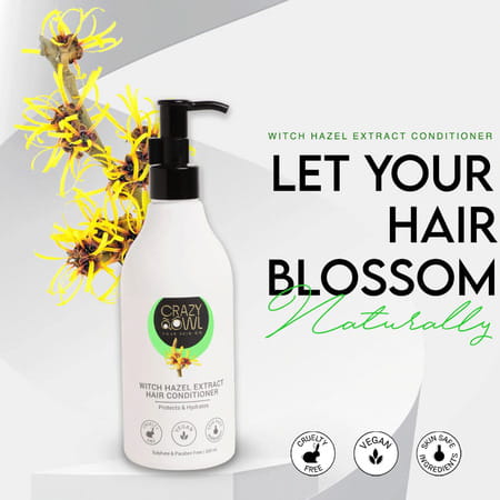 Crazy Owl Witch Hazel Extract Shampoo And Conditioner Combo Pack - Protects And Hydrates