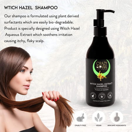 Crazy Owl Witch Hazel Extract Shampoo And Conditioner Combo Pack - Protects And Hydrates