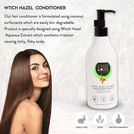 Crazy Owl Witch Hazel Extract Shampoo And Conditioner Combo Pack - Protects And Hydrates