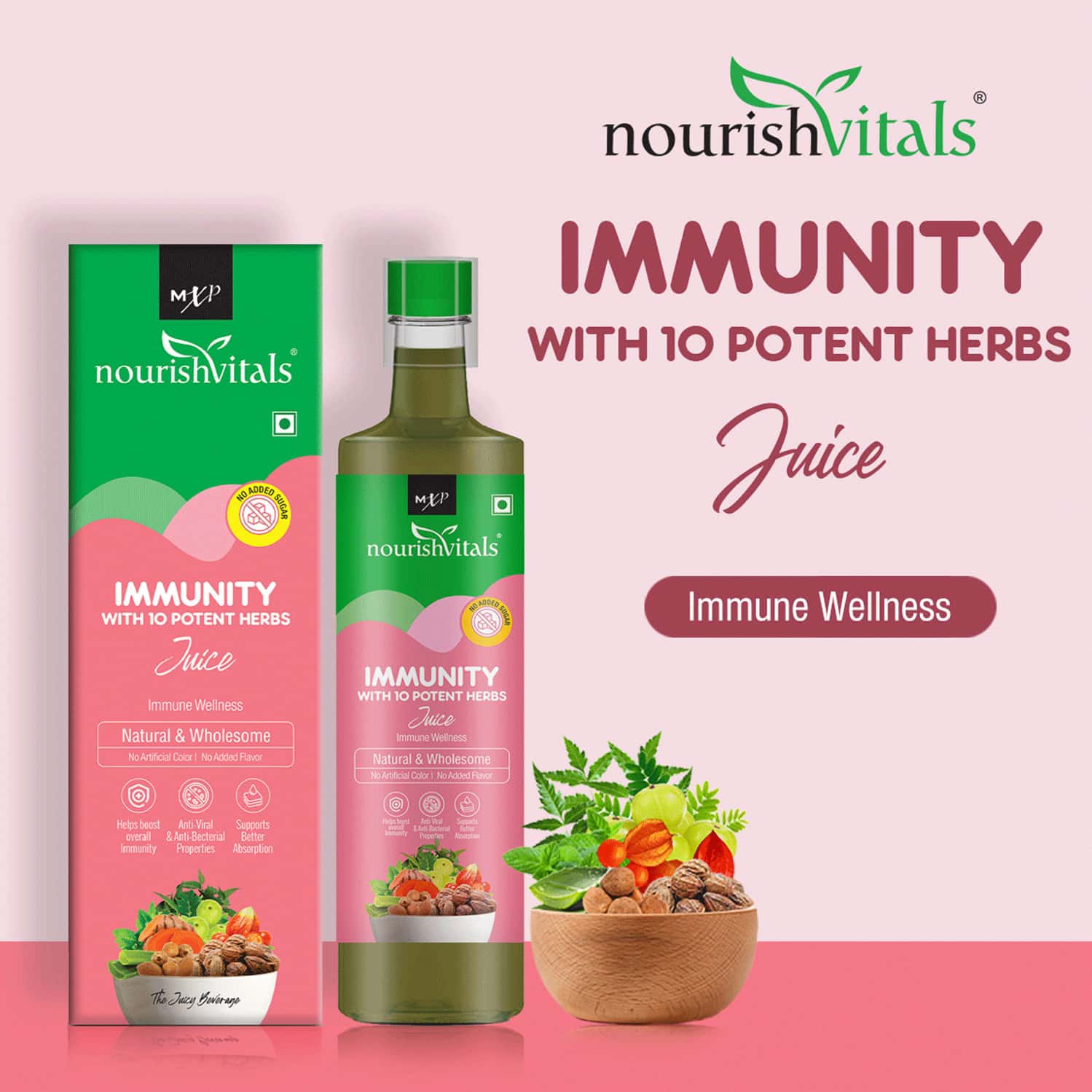 Buy NOURISHVITALS IMMUNITY JUICE A NATURAL IMMUNITY BOOSTER WITH 10