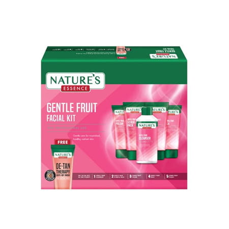 Nature'S Essence Gentle Fruit Facial Kit | Nourished Radiant Skin | Fruit Extracts & Vit E | 498g