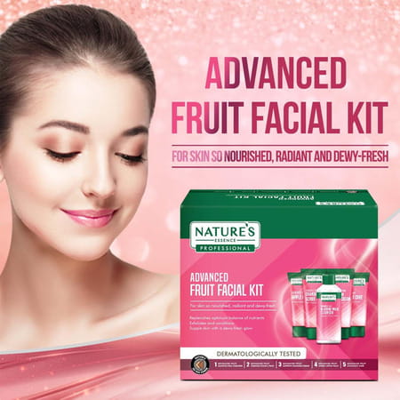 Nature'S Essence Gentle Fruit Facial Kit | Nourished Radiant Skin | Fruit Extracts & Vit E | 498g