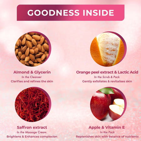 Nature'S Essence Gentle Fruit Facial Kit | Nourished Radiant Skin | Fruit Extracts & Vit E | 498g