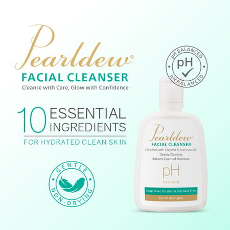Pearldew Facial Cleanser All Skin Types|Paraben-Free| Ph Balanced - 125 Ml Of Pack 3
